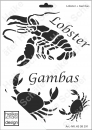 Schablone-Stencil A4 102-291 Lobster, Gambas